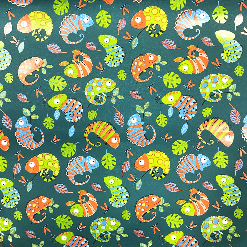 Gift Wrapping Paper Single Sheet 50 x 70cm - Chameleon