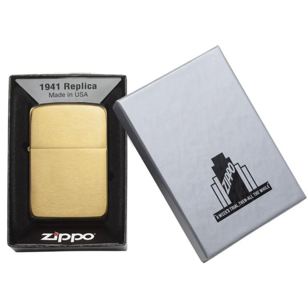 Zippo 1941b Brushed Brass 1941 Replica
