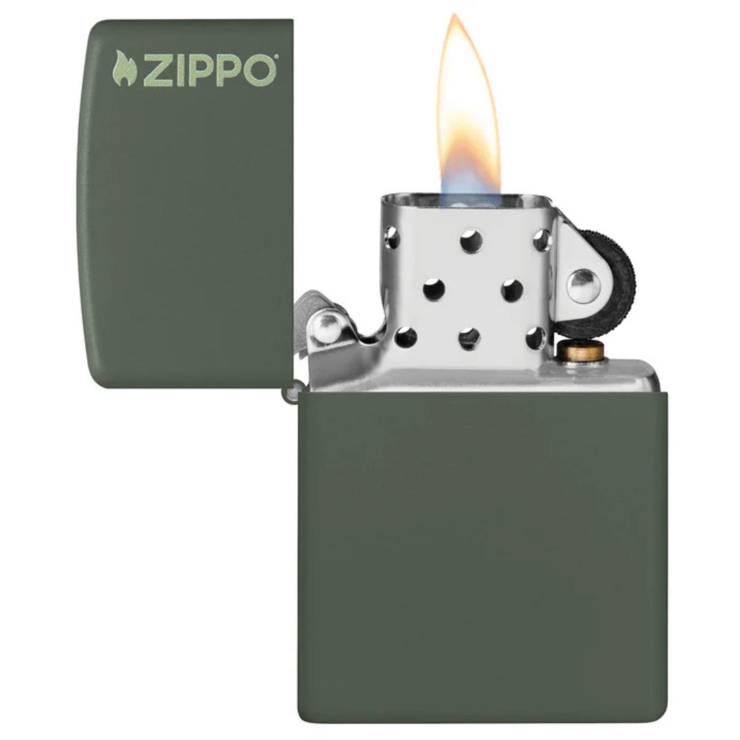 Zippo 221zl Classic Green Matte With Zippo Logo