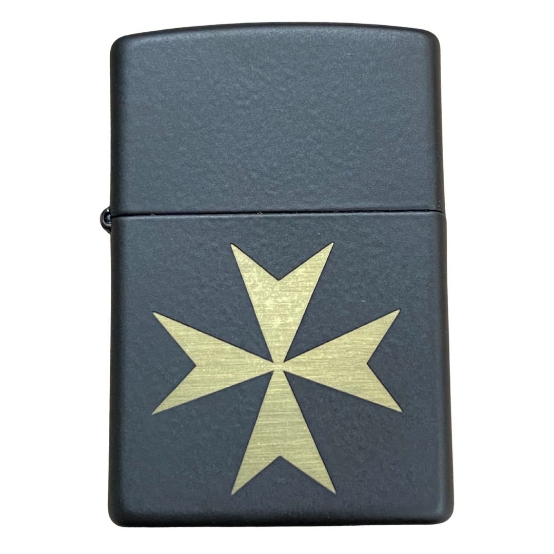Zippo 218 Malta Cross Black