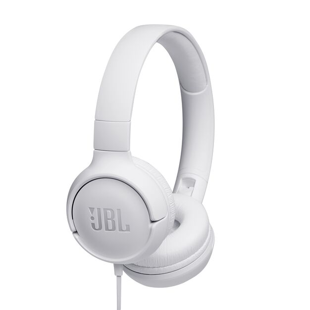 JBL Tune500 Wired Headphones - White