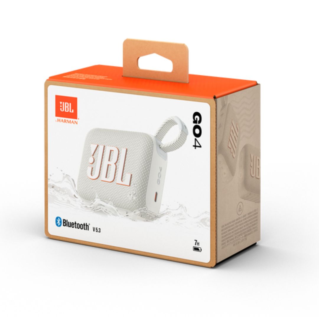 JBL Go4 Portable Bluetooth Speaker - White