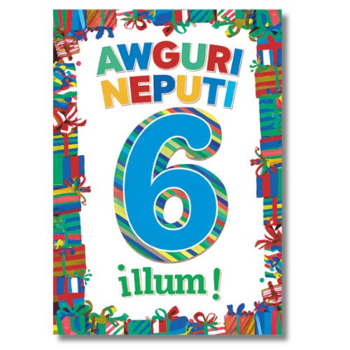 Awguri Neputi 6 Illum! - Greeting Card