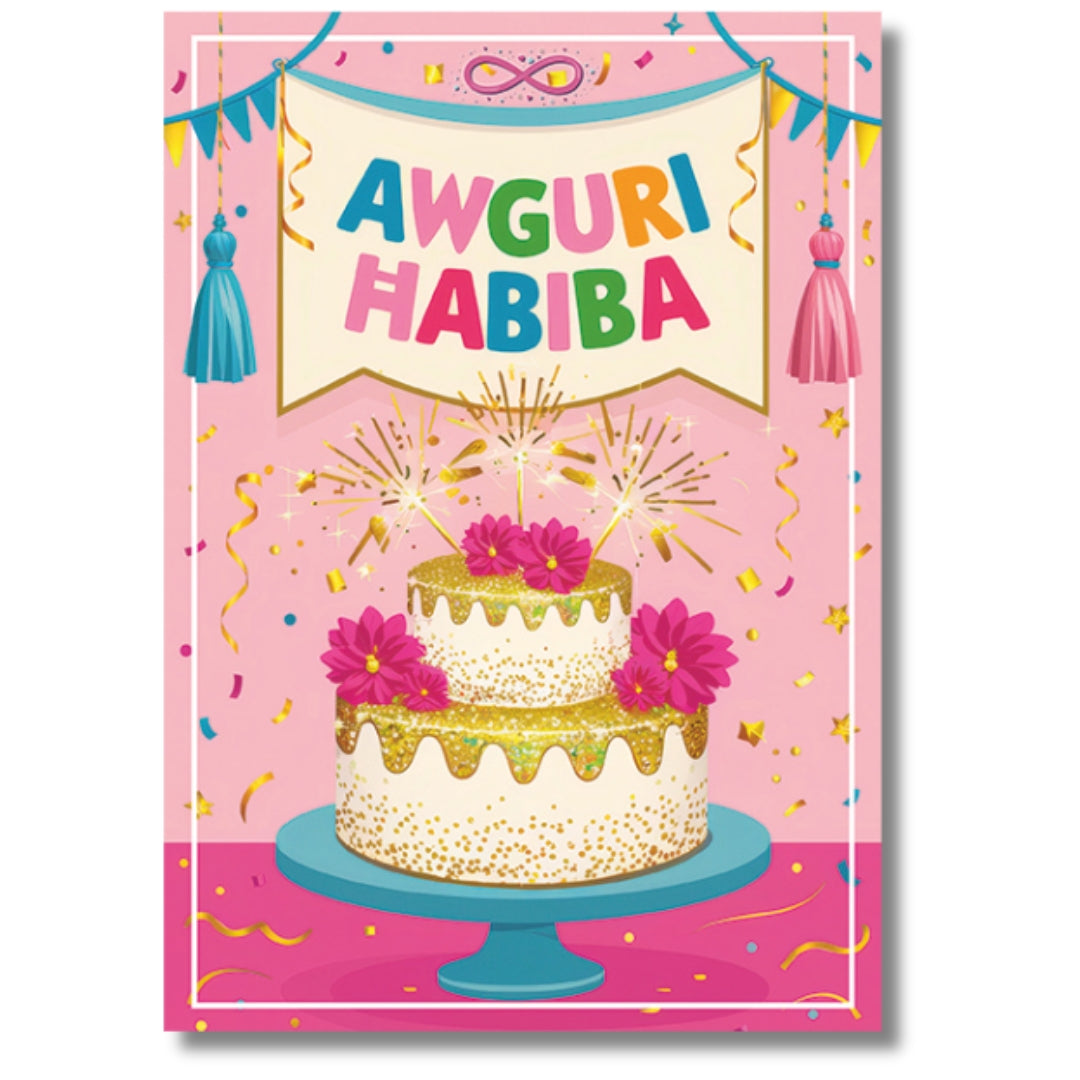 Awguri Habiba - Greeting Card