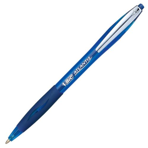 Bic Atlantis Soft Ballpoint Pen 1.0mm Blue Ink