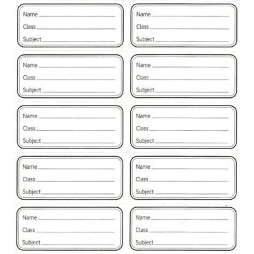 School Labels 1 Sheet