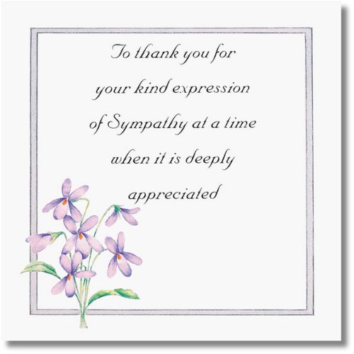 Jean Barrington Thank You Sympathy Cards And Envelopes A Pack Of 10pcs