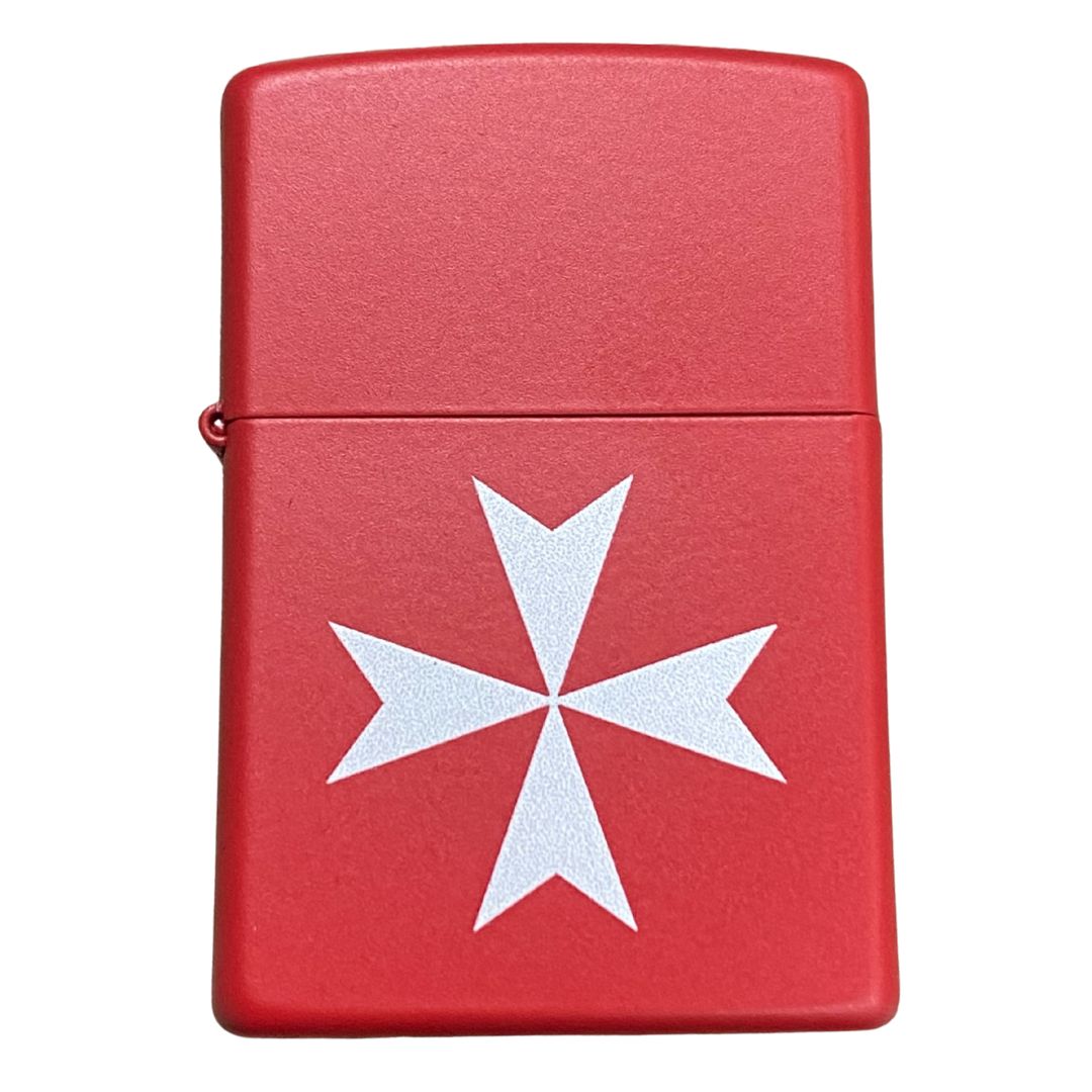 Zippo 233 Malta Cross Red