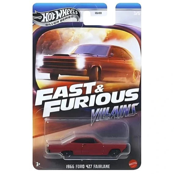 Hot Wheels Silver Series 2025 Fast And Furious - Villains Mix - 1966 Ford 427 Fairlane