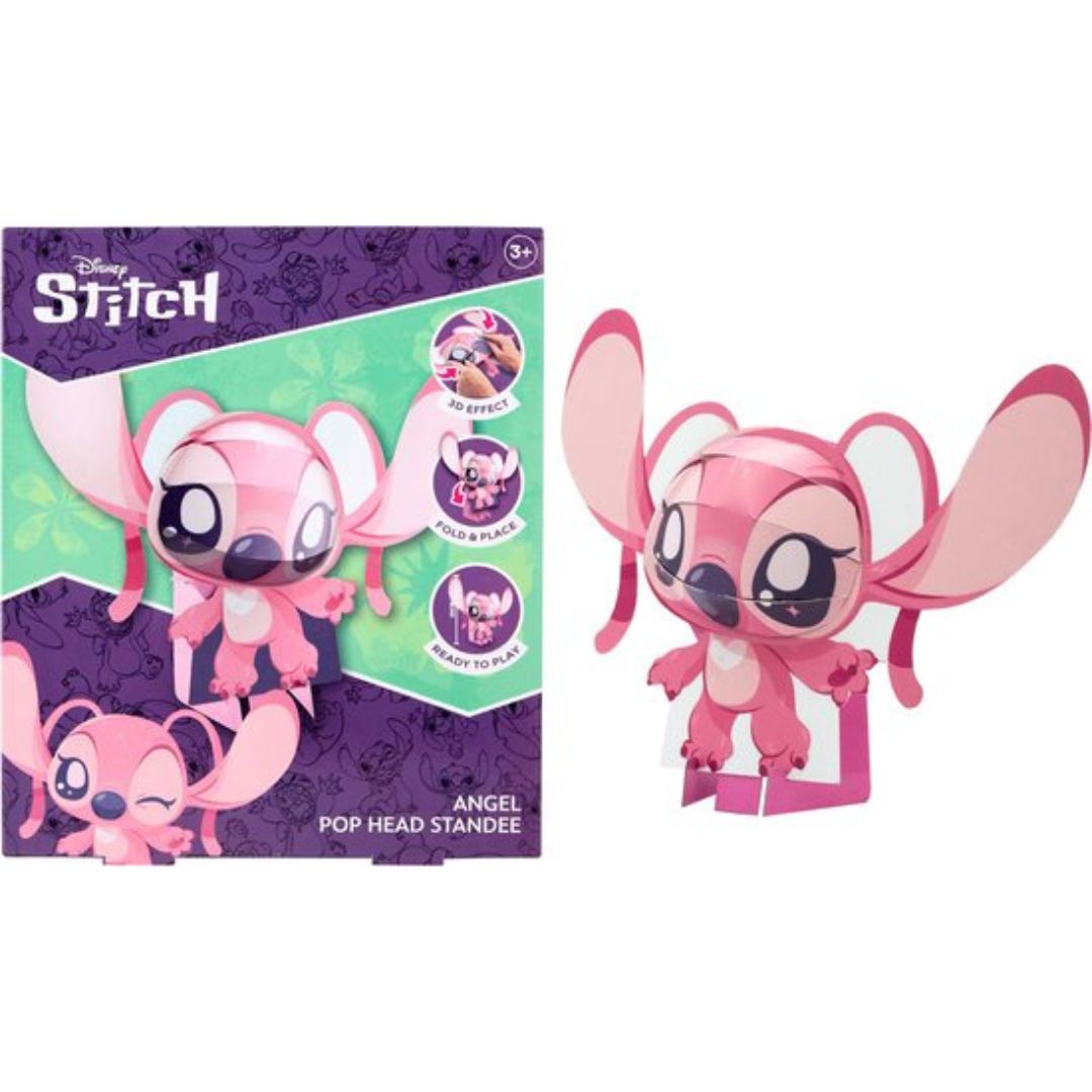 Disney Stitch 3D Pop Head - Angel Pink 30cm