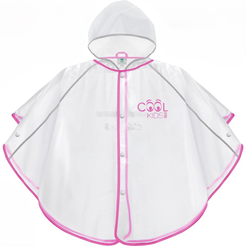 Perletti Cool Kids Poncho Transparent Pink 3-6 Years