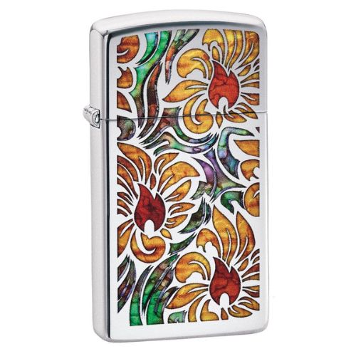 Zippo 29702 Slim Fusion Floral Design