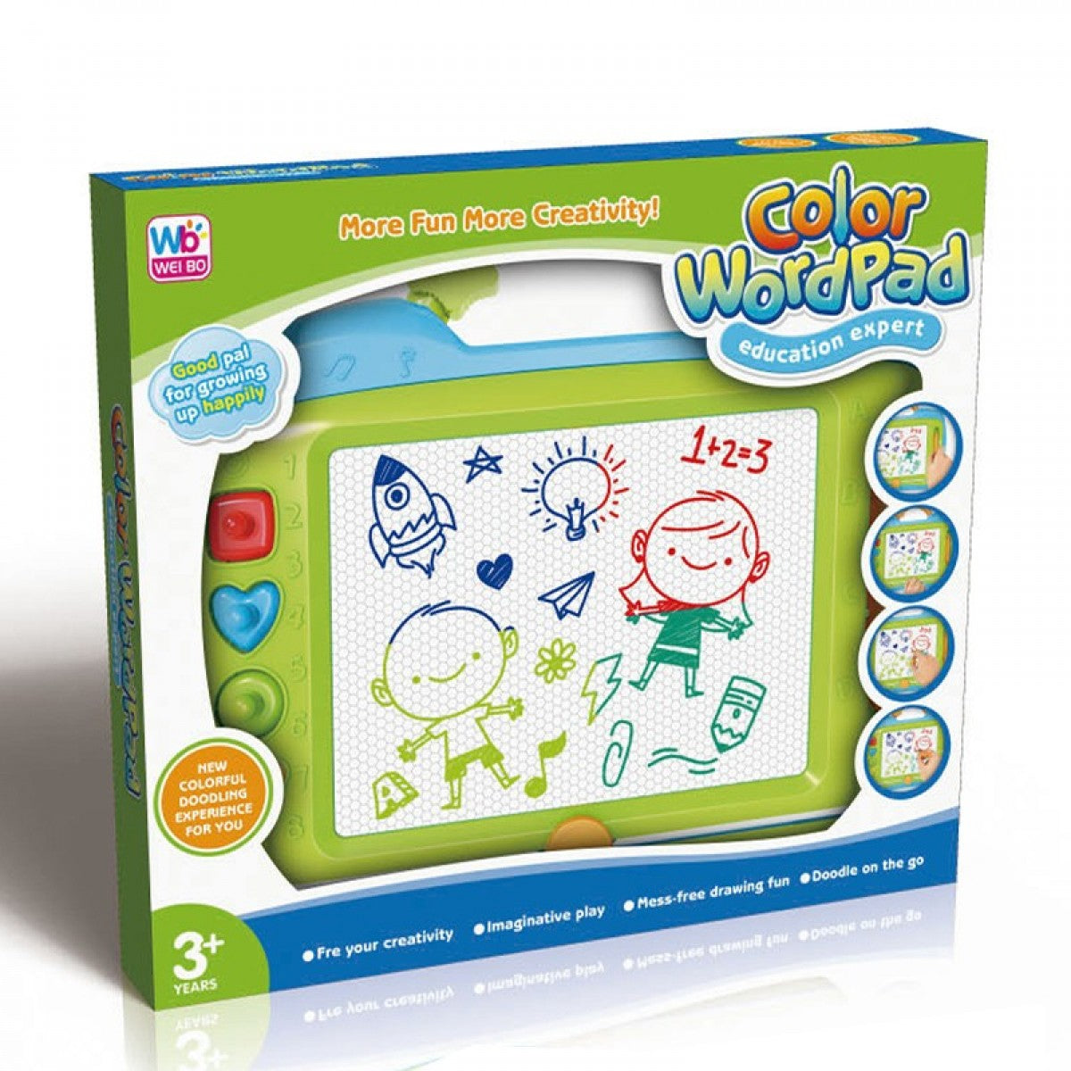 Colourful Magnetic Write-Erase Drawing Board x 1pc Assortment