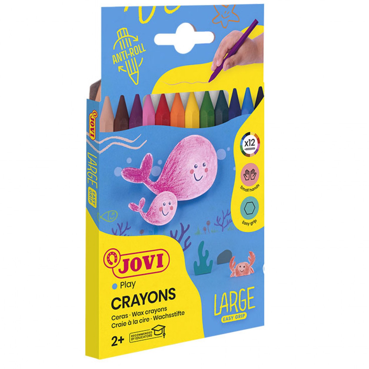 Jovi Play Hexagonal Wax Crayons A Pack Of 12ps