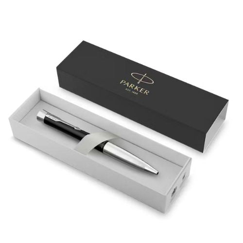 Parker Urban Ballpoint Twist M Blue Ink - Muted Black Lacquer & Chrome Trim