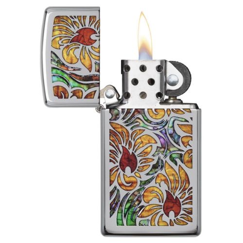 Zippo 29702 Slim Fusion Floral Design