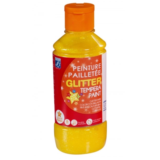Glitter Paint 250ml Light Yellow