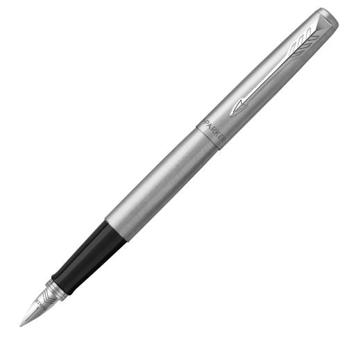 Parker Jotter Fountain Pen Blue Ink - Stainless Steel & Chrome Trim