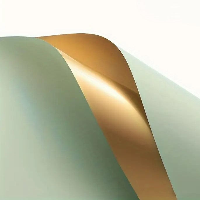 Gift Wrapping Paper Single Sheet 53 x 55cm - Green / Gold