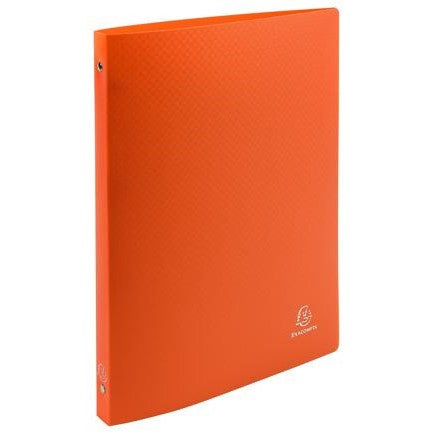 A4 Slim Exacompta Plastic Ring File 20mm - Orange