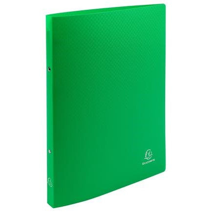 A4 Slim Exacompta Plastic Ring File 20mm - Green