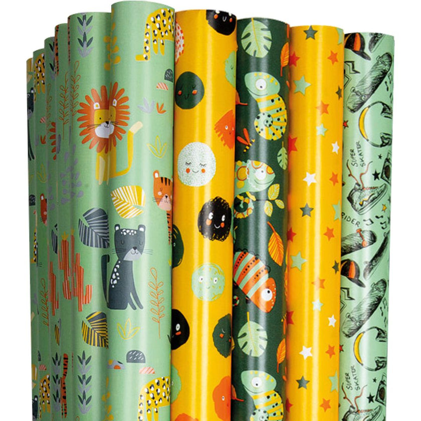 EPV Gift Wrapping Paper Roll 0.7 x 2m x 1pc Assortment - Leo