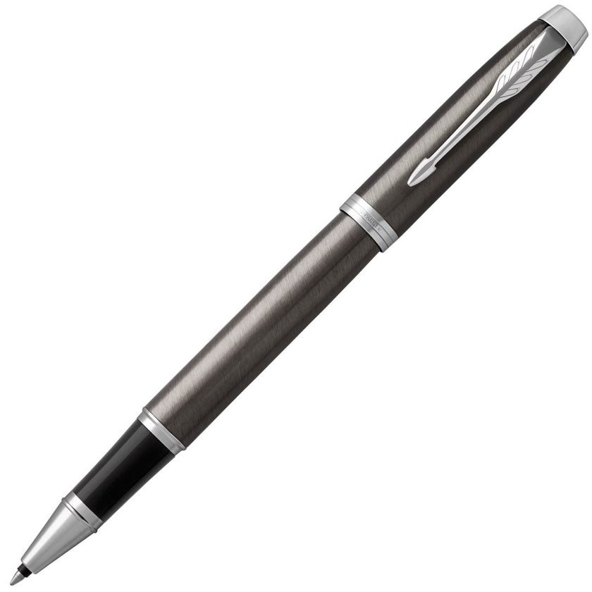 Parker IM Rollerball Pen F Black Ink - Dark Espresso & Chrome Trim