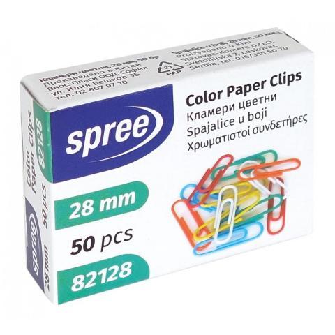 Spree Color Paper Clips 28mm x 50pcs