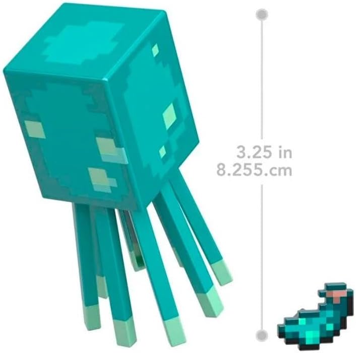 Mattel Glow Squid Minecraft Figure