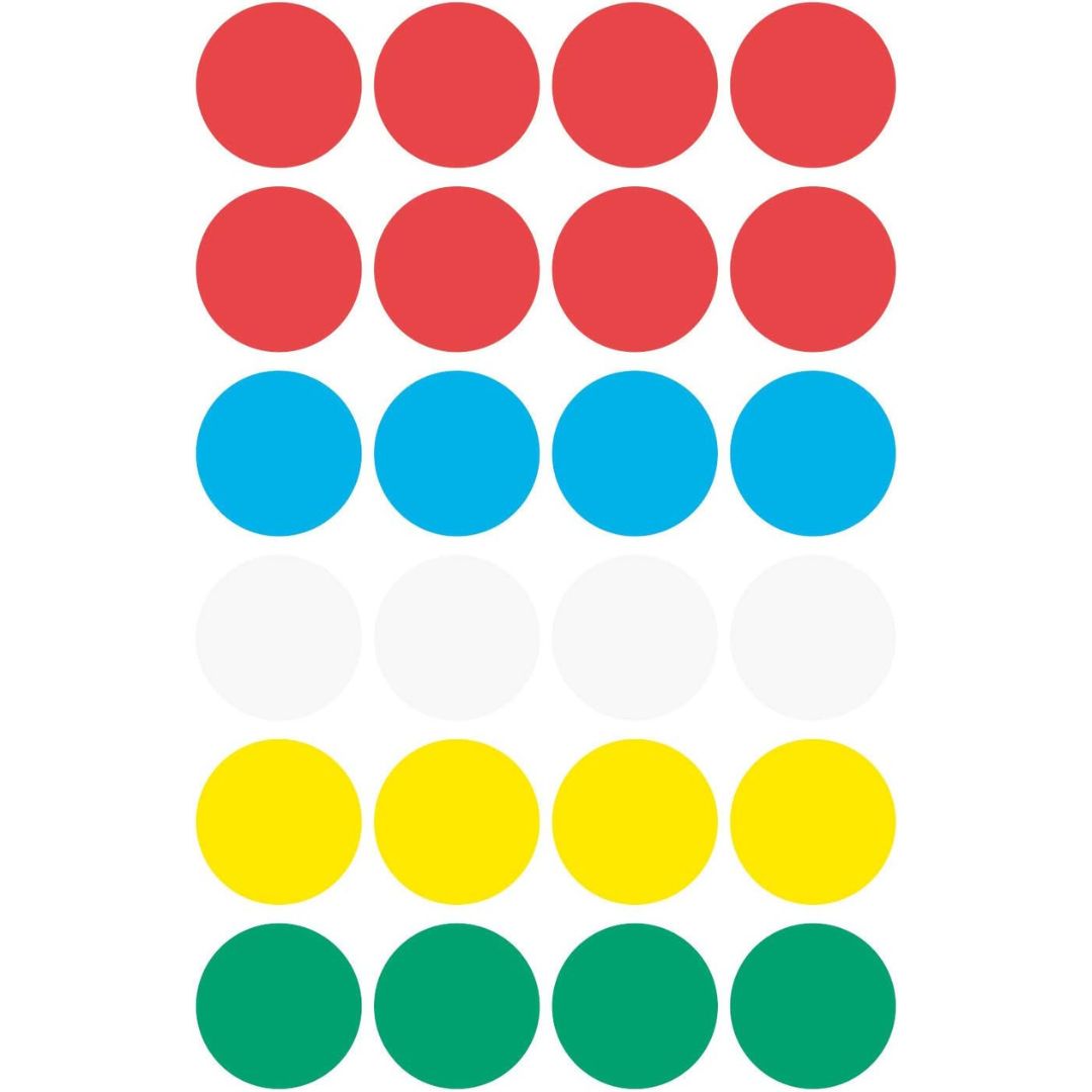 Avery Marking Dots Stickers 18 mm A Pack Of 96pcs Assortment Colours