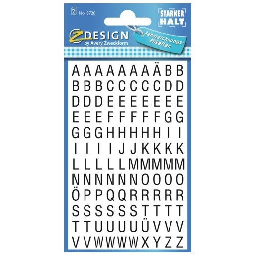 Avery Labels With Letters Waterproof 85 x 160mm A Pack Of 2 Sheets
