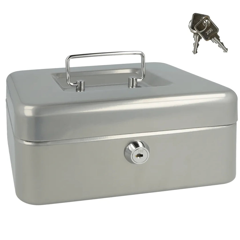 Westcott Cash Box 89 x 200 x 161mm - Silver