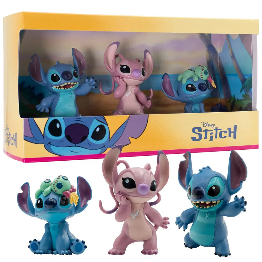Bullyland Disney Figurine Characters A Set Of 3pcs - Stitch