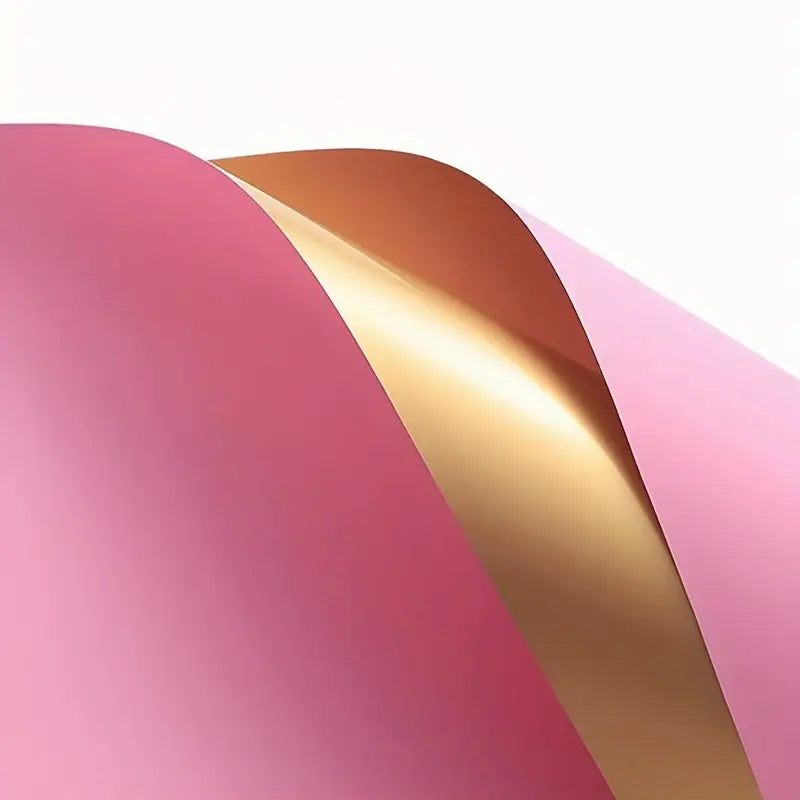 Gift Wrapping Paper Single Sheet 53 x 55cm - Pink / Gold