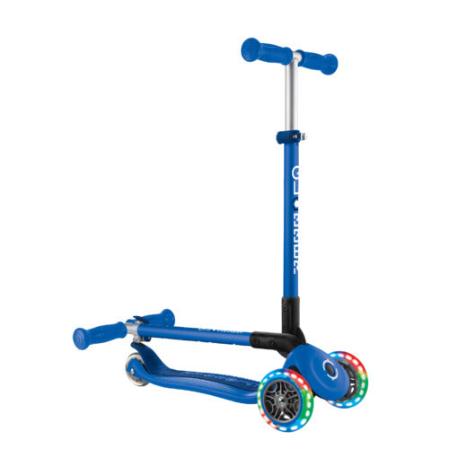 Globber Primo Foldable Lights Scooter +3y - Blue
