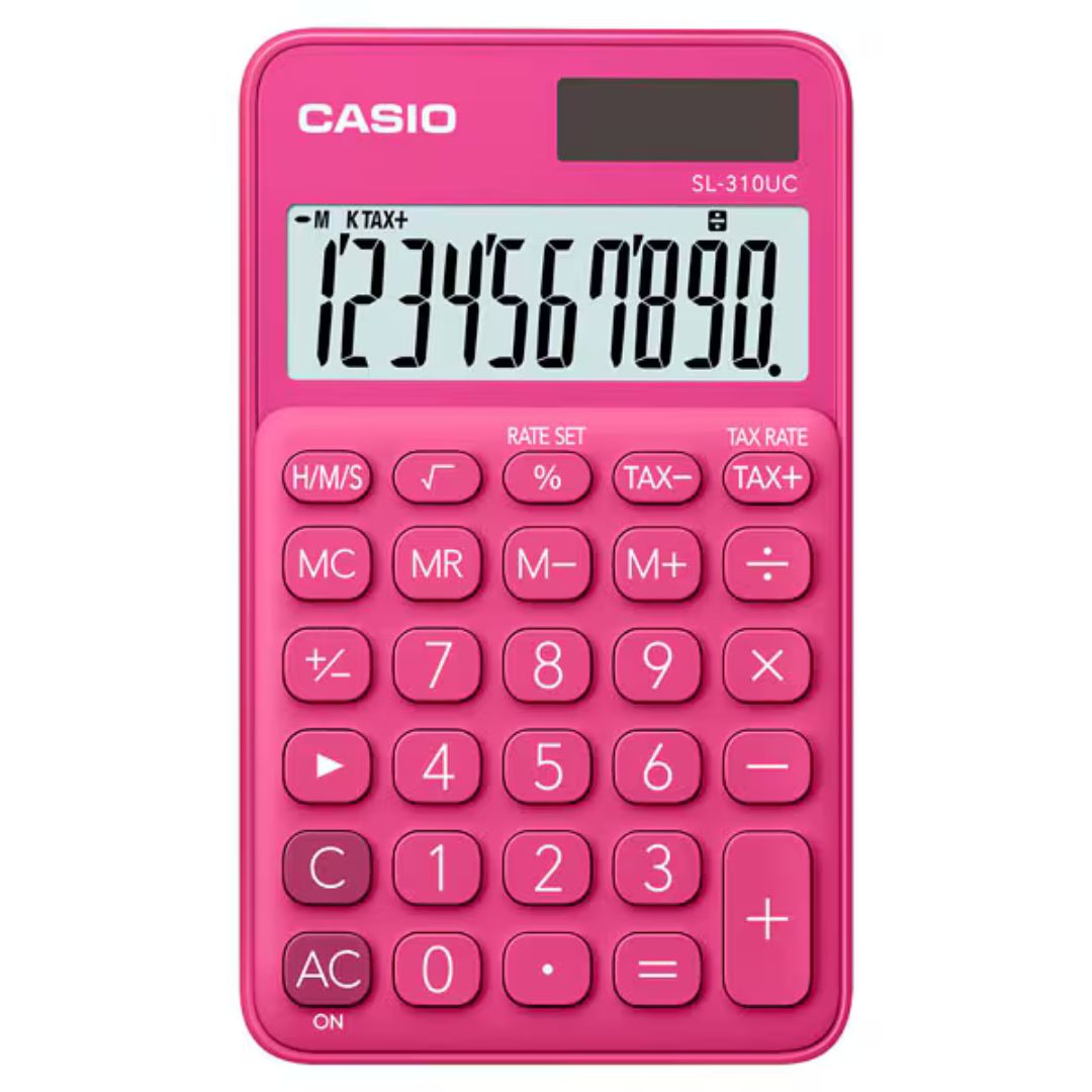 Casio SL-310UC Calculator - My Style, My Colour - Red