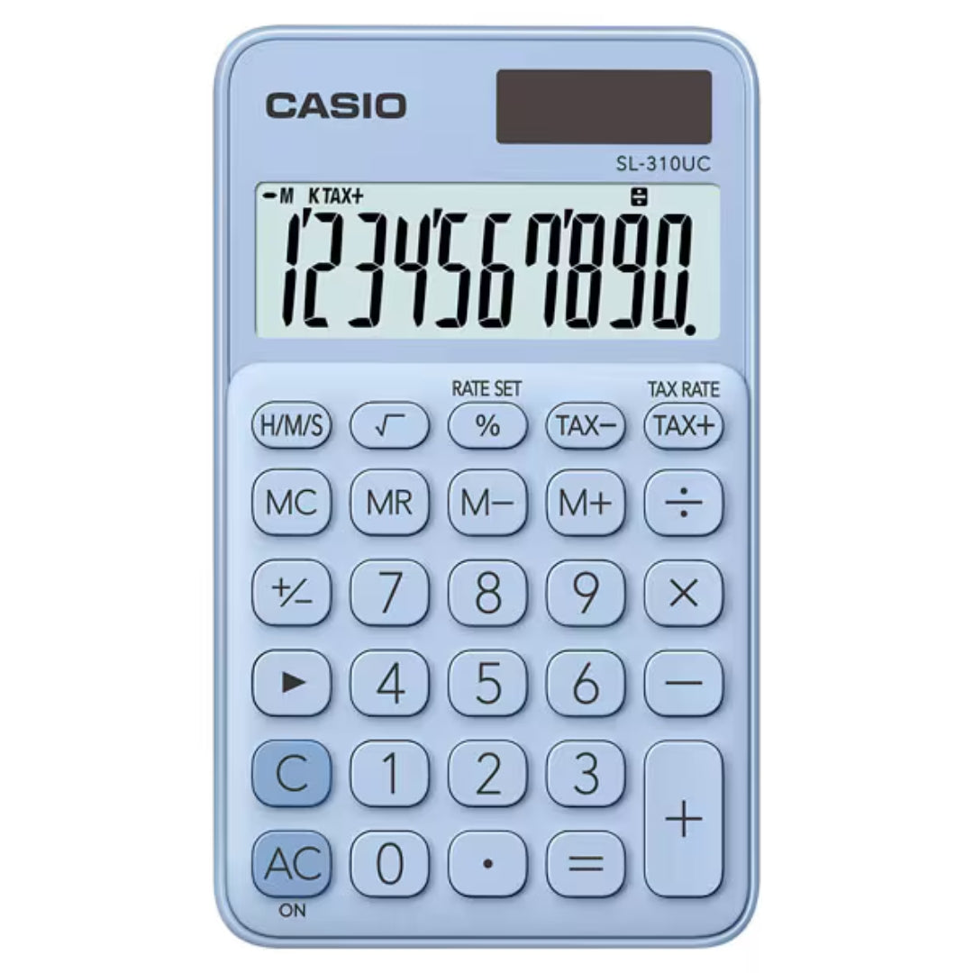 Casio SL-310UC Calculator - My Style, My Colour - Light Blue