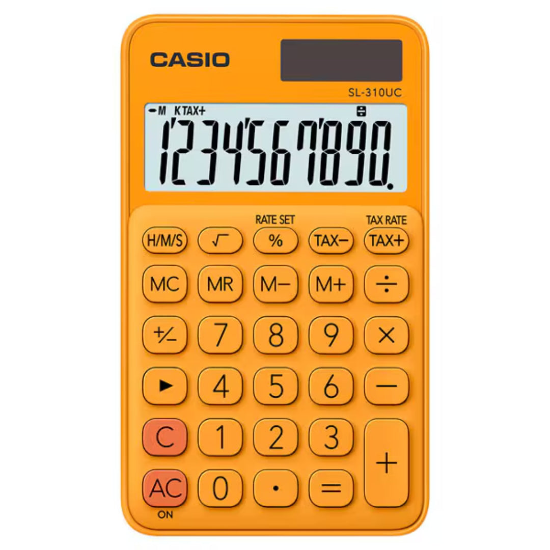 Casio SL-310UC Calculator - My Style, My Colour - Orange