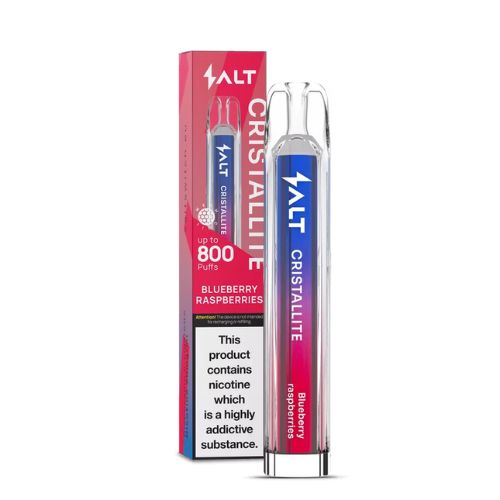 Salt Cristallite E-Cigarette Up To 800 Puffs 20mg 2ml - Blueberry Raspberry
