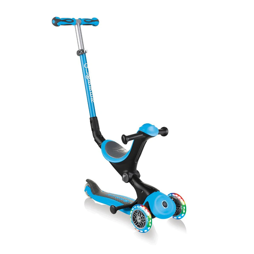 Globber Go-Up Deluxe Lights 3 In 1 Max 50kg - Sky Blue