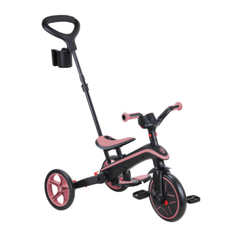 Globber Explorer Trike Foldable 4 In 1 - Deep Pastel Pink