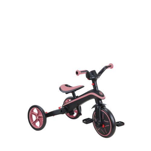 Globber Explorer Trike Foldable 4 In 1 - Deep Pastel Pink