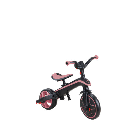 Globber Explorer Trike Foldable 4 In 1 - Deep Pastel Pink