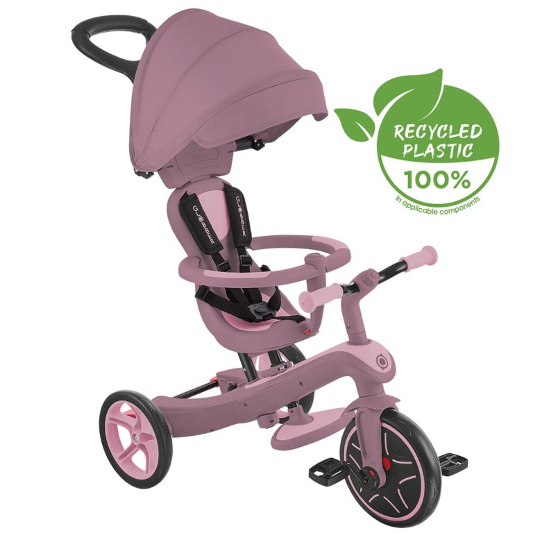 Globber Explorer Trike 4in1 Ecologic - Berry