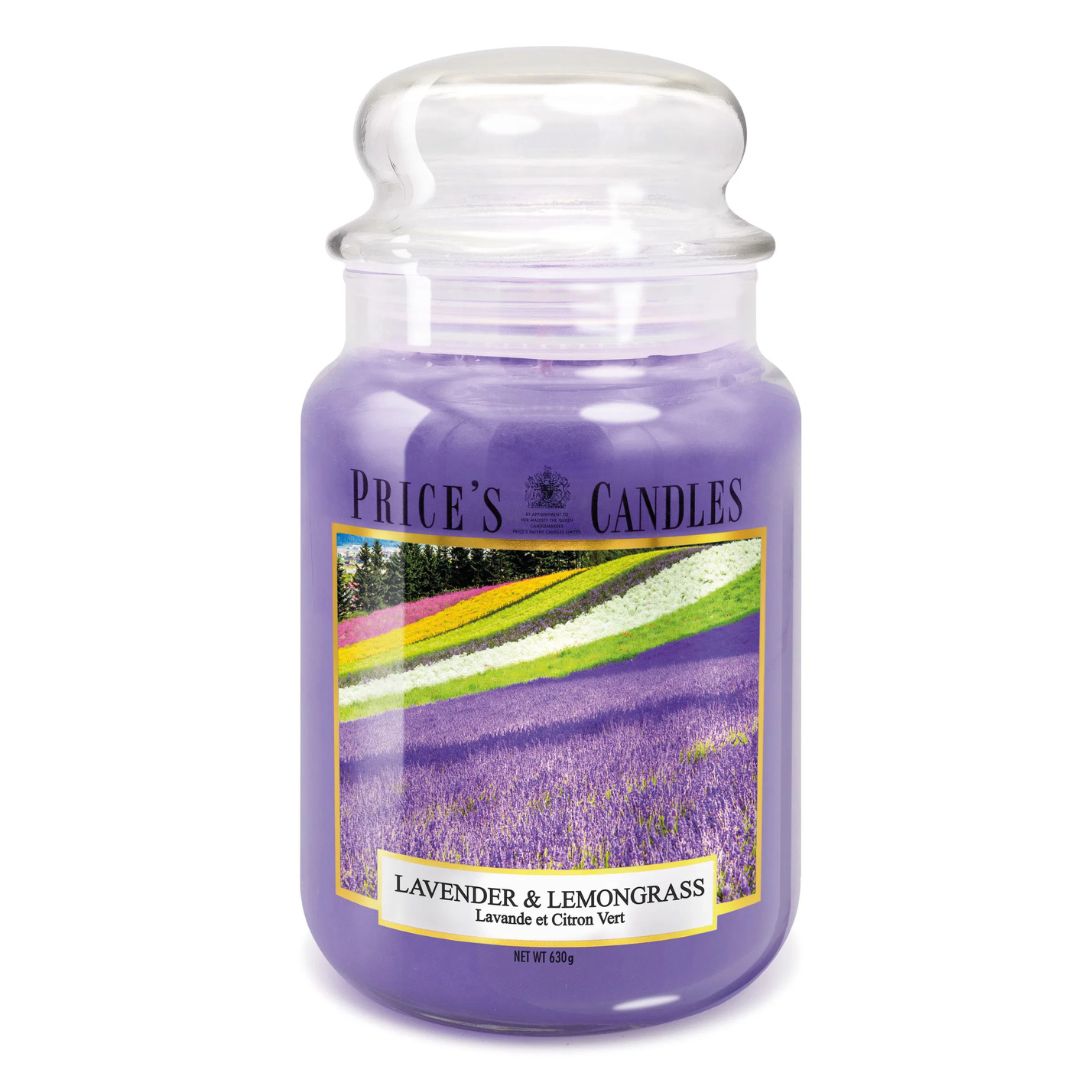 Price's Candles - Large Jar Candle - Lavender & Lemongrass 630gr