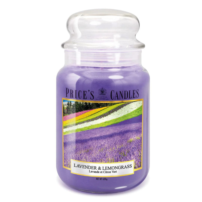 Price's Candles - Large Jar Candle - Lavender & Lemongrass 630gr