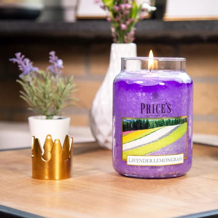 Price's Candles - Large Jar Candle - Lavender & Lemongrass 630gr