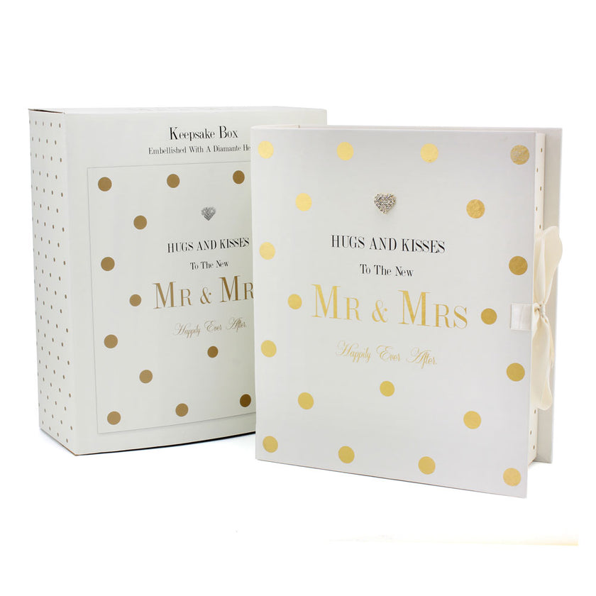 L&P Keepsake Box - Hugs And Kisses To The New Mr & Mrs Happily Ever After