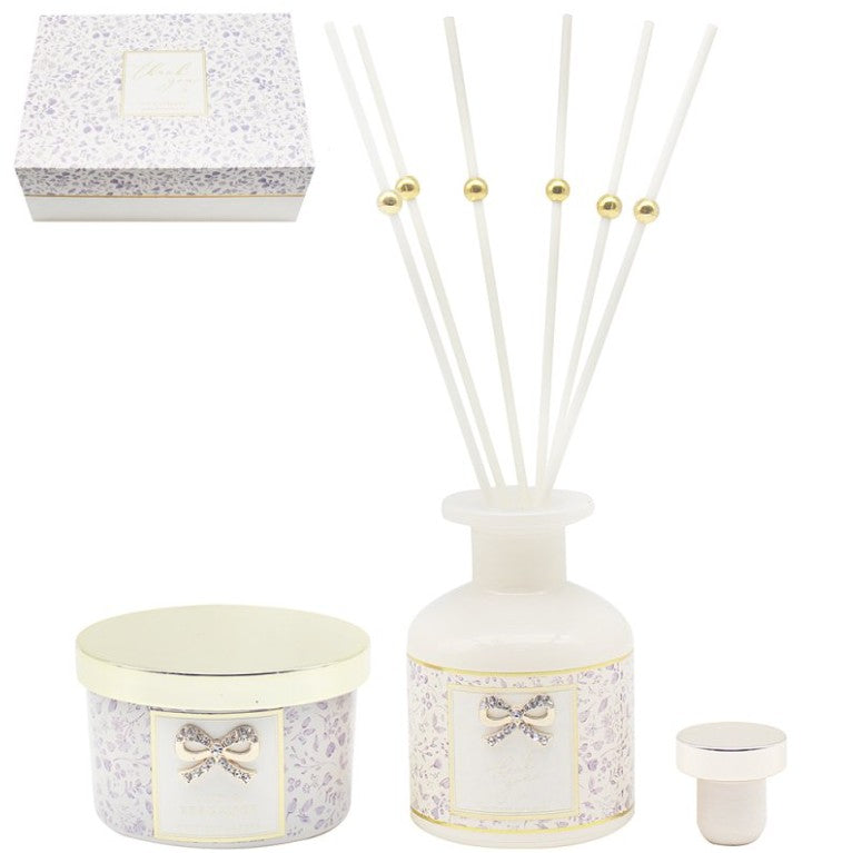 L&P Home Fragrance Set Candle & Diffuser 'Thank You' - Oud & Bergamot