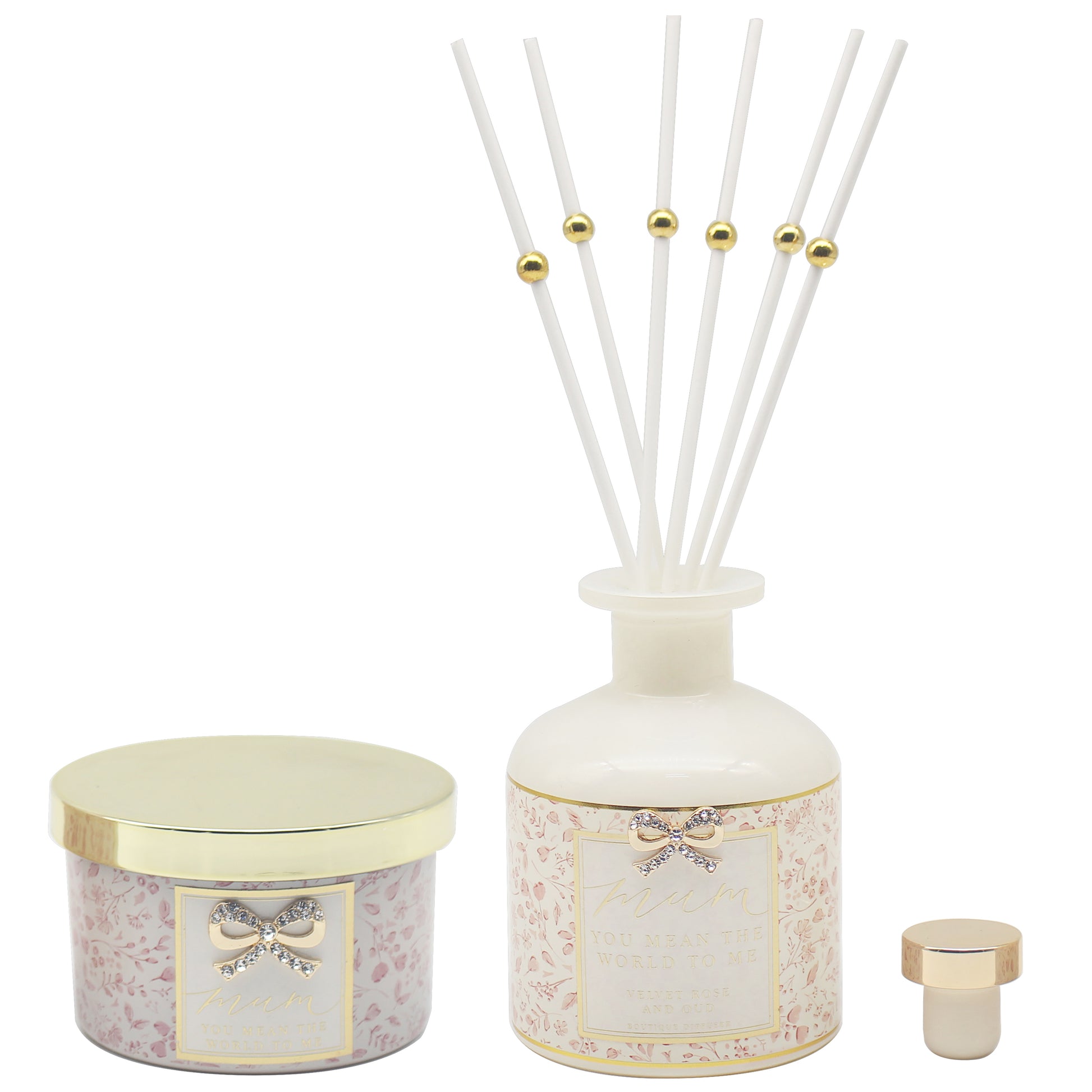L&P Home Fragrance Set Candle & Diffuser 'Mum' - Velvet Rose & Oud